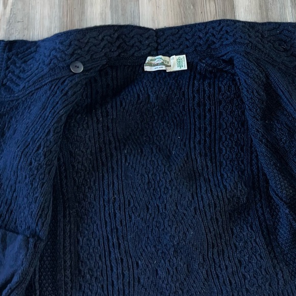 Aran Crafts Ireland 100% Merino Wool Cable Knit Side Zip Cardigan Womens S Small - Picture 9 of 9